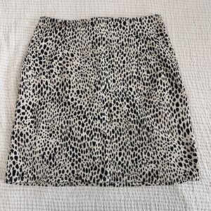 Brandy Melville Mini Skirt Women Sz 3 XS/S Black White Animal Print Italy Y2k